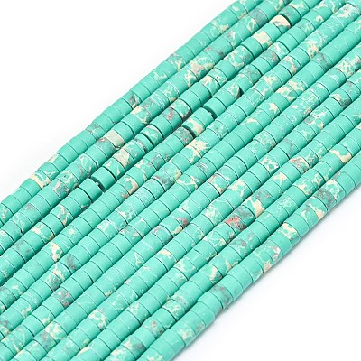 Dyed Synthetic Imperial Jasper Beads Strands G-P575-B09-4x2mm-02-1