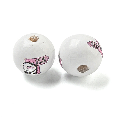 Natural Wood European Beads WOOD-F014-01A-1