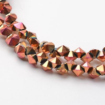 Electroplate Glass Bead Strands EGLA-J138-C-FP01-1