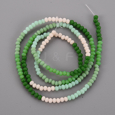 Opaque 7 Colors Frosted Glass Beads Strands LS-FGLA-T002-02A-A02-1