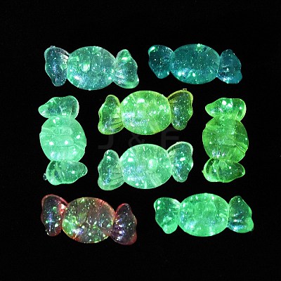 Luminous Transparent Acrylic Beads OACR-G033-06C-1