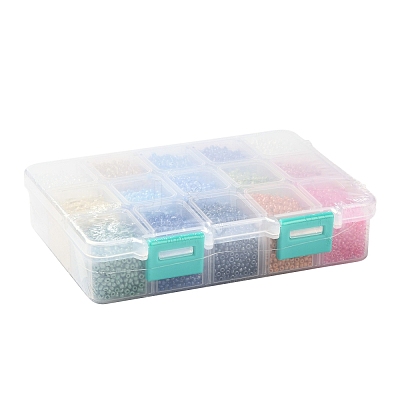 375G 15 Colors Glass Seed Beads SEED-JP0004-04-2mm-1