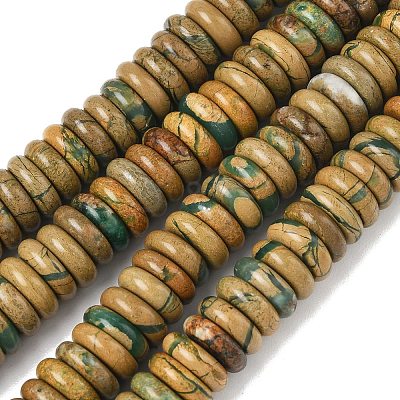 Natural Verdite Stone Beads Strands G-B155-B05-4x10mm-1
