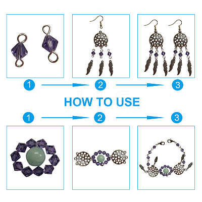 Tibetan Style Alloy Chandelier Components Links and Pendants TIBE-PH0004-47AS-1