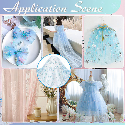 Polyester Mesh Fabrics DIY-WH0622-375A-1