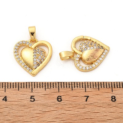 Brass Micro Pave Cubic Zirconia Pendants KK-G533-24G-1