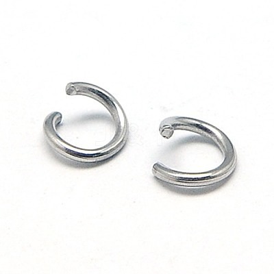 Tarnish Resistant 304 Stainless Steel Jump Rings X-STAS-E043-8x1mm-1