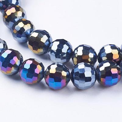 Electroplate Glass Bead Strands EGLA-R040-10mm-M-1