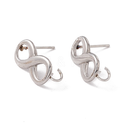 Non-Tarnish 304 Stainless Steel Stud Earring Findings STAS-P308-03P-1