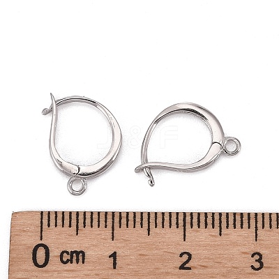 Anti-Tarnish Rhodium Plated 925 Sterling Silver Leverback Earring Findings STER-I017-087P-1