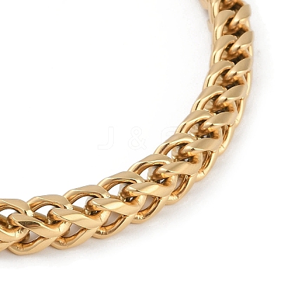304 Stainless Steel Wheat Chain Bracelets STAS-L692-001G-1