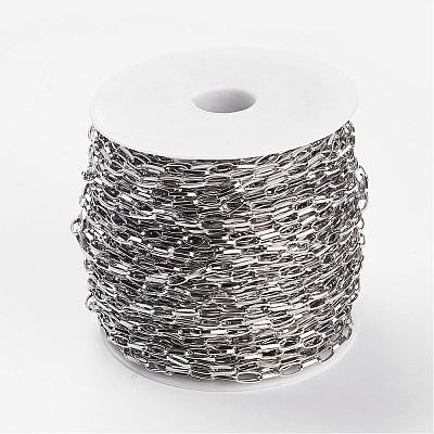 Iron Paperclip Chains CH-R025-10x5mm-P-1