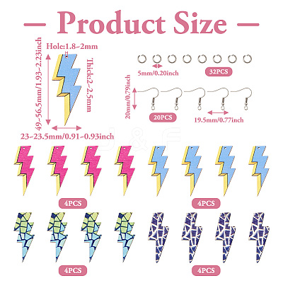 DIY Lightning Bolt Earring Making Kit DIY-TA0006-29-1