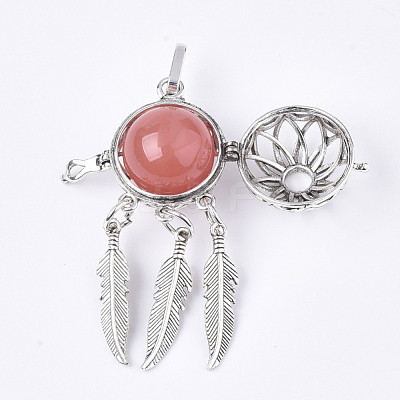 Alloy Cage Big Pendants G-S246-15-1