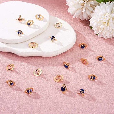 20Pcs Alloy Planets Charm Pendant 3D Planets Charm with Moon Universe Pendant for Jewelry Necklace Earring Making Crafts JX270A-1