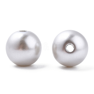 Spray Painted ABS Plastic Imitation Pearl Beads OACR-T015-05C-03-1