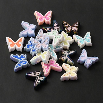 UV Plating Acrylic Beads MACR-M025-14-1