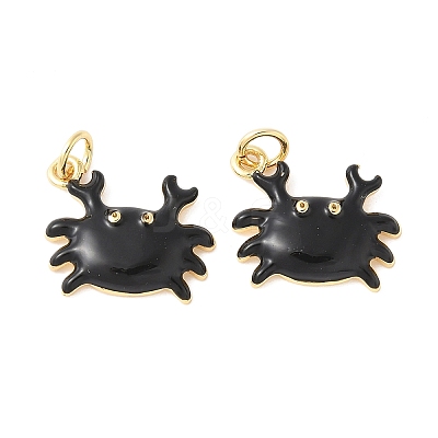 Brass Enamel Pendants KK-CJC0013-10G-02-RS-1