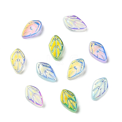 100Pcs 5 Colors Electroplate Handmade Lampwork Beads LAMP-CJ0002-94-1