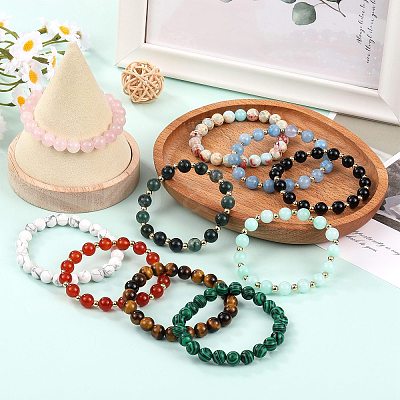 Natural & Synthetic Gemstone Bracelets BJEW-SW001595-1