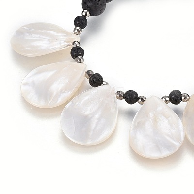 Spiral Shell Stretch Charm Bracelets BJEW-JB04114-1