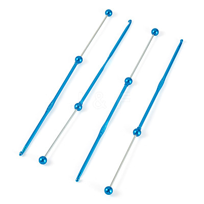 4Pcs DIY Alloy Beadable Crochet Hooks AJEW-TA0003-50E-1
