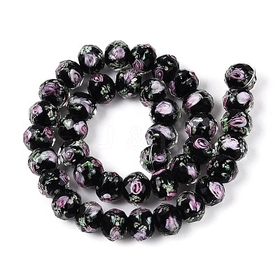 Handmade Luminous Lampwork Beads Strands LAMP-N037-01A-1