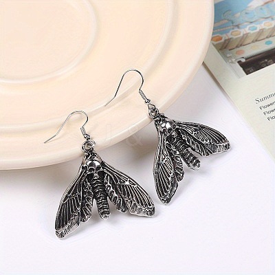 Alloy & Brass Moth Dangle Earrings for Women WG461A9-01-1