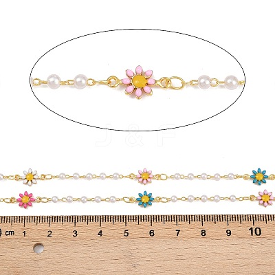 Brass Flower Link Chains CHC-A011-06G-1