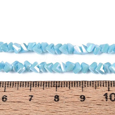 Electroplate Opaque Glass Beads Strands GLAA-N022-4mm-18-1