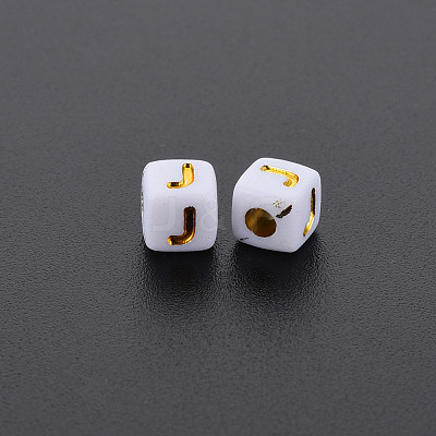 Opaque White Acrylic Beads MACR-Q242-010J-1