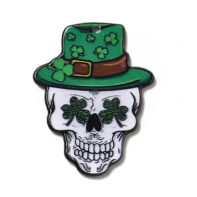 Halloween Printed Acrylic Pendants MACR-G059-07B-1