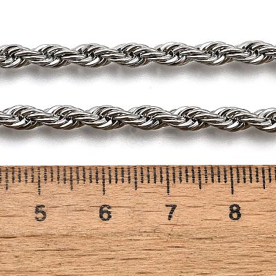 Non-Tarnish 304 Stainless Steel Rope Chain Necklaces NJEW-F226-03P-06-1
