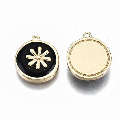 Brass Enamel Pendants KK-R114-15-NF-1