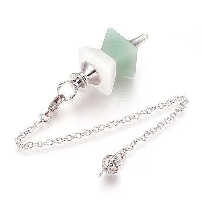 Natural Green Aventurine Dowsing Pendulums KK-F756-09G-1