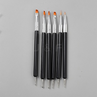 6Pcs Acrylic Double Head Nail Art Dotting Tools MRMJ-WH20015-06-1