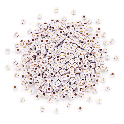 Opaque Acrylic Beads MACR-TAG0001-07I-1