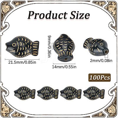 100PCS Opaque Acrylic Beads OACR-SC0001-27-1