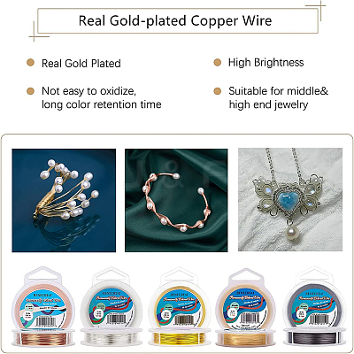 Round Copper Wire for Jewelry Making CWIR-BC0004-0.7mm-04-1