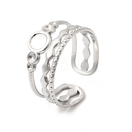 304 Stainless Steel Ring Components RJEW-P188-01B-P-1