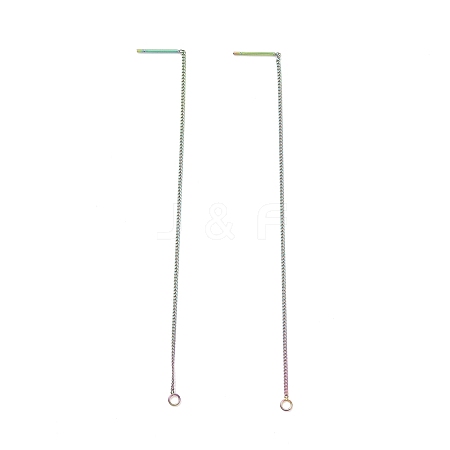 Ion Plating(IP) 304 Stainless Steel Stud Earring Finding LS-STAS-E161-07RC-1