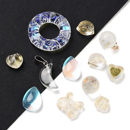 Mixed Styles & Shapes Glass Cabochons/Pendants/Links/Beads GLAA-MSMC006-01G-1