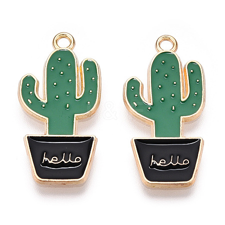 Alloy Enamel Pendants ENAM-WH0047-28G-1