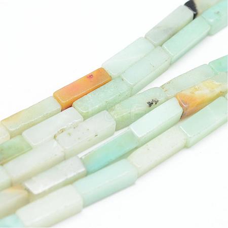 Natural Flower Amazonite Bead Strands G-R299-23-1