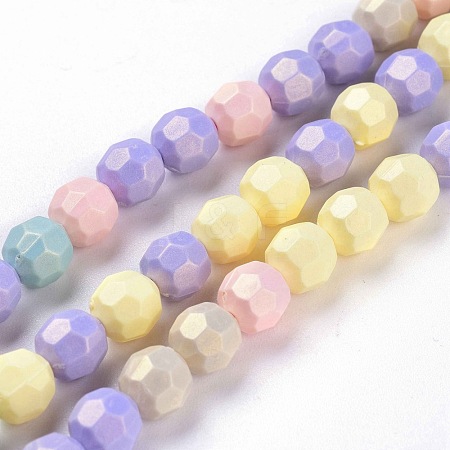 Spray Painted Resin Beads Strands X-RESI-N027-02A-1