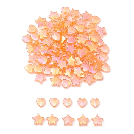 100Pcs 2 Style Eco-Friendly Transparent Acrylic Beads TACR-YW0001-86F-1