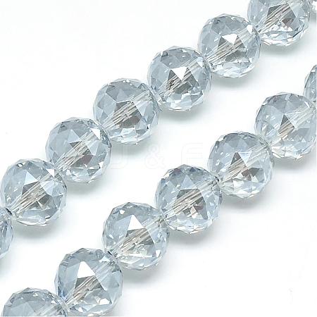 Electroplate Glass Bead Strands EGLA-S137-14mm-07-1