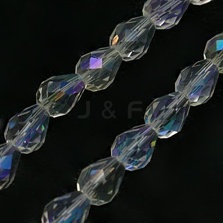 Electroplate Glass Bead Strands EGLA-E010-5x7mm-AB01-1