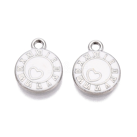Rack Plating Alloy Enamel Pendants ENAM-N070-01A-01P-03-1