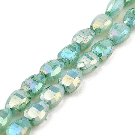 Imitation Jade Glass Beads Strands GLAA-P058-06A-05-1